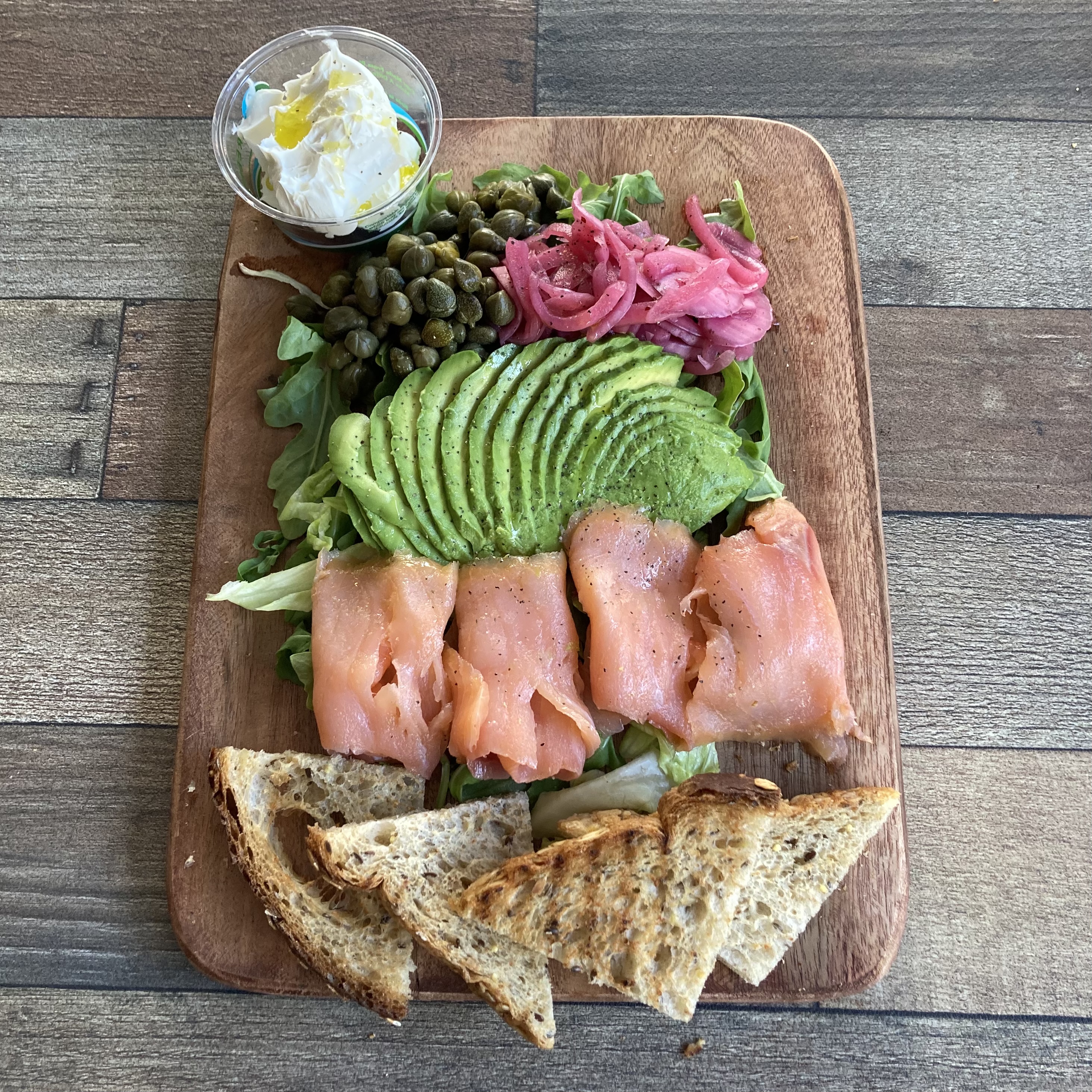 Order Salmon Plate food online from B Cup Cafe store, New York on bringmethat.com
