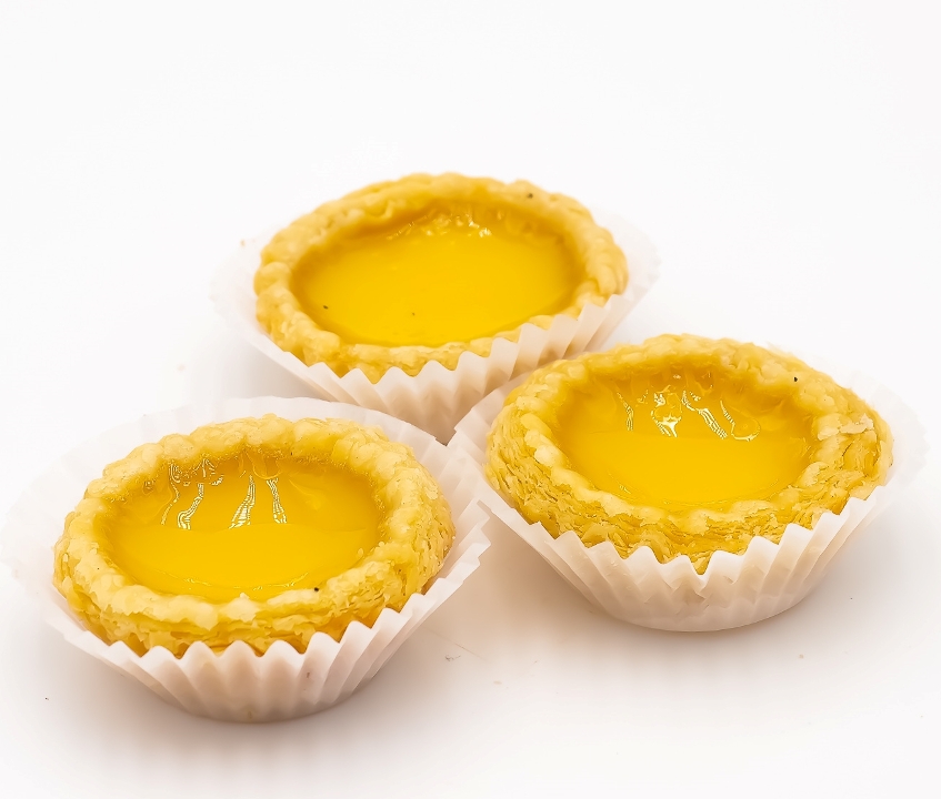 Order Egg Custard Tarts/蛋撻 food online from Happy Valley Seafood store, Norcross on bringmethat.com