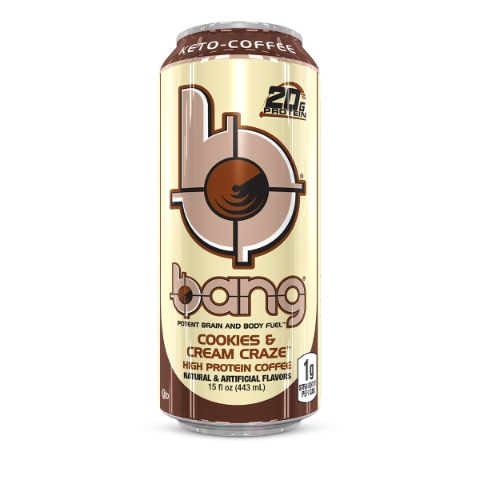 Order Bang Keto Coffee Cookies & Cream Craze 15oz food online from Stripes store, Woodway on bringmethat.com