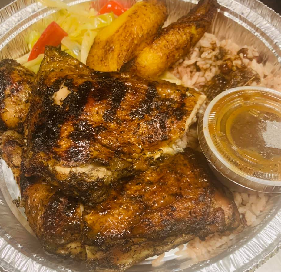 Order Jerk Chicken Lunch food online from Yaad Style Jamaican Cuisine store, Portland on bringmethat.com