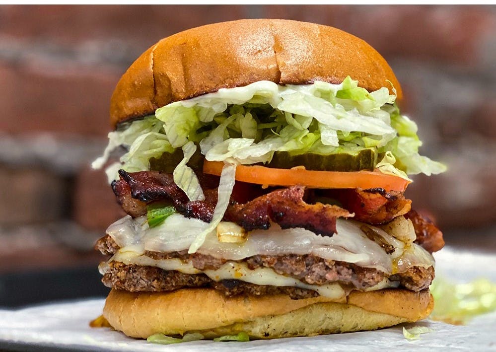 Order Black Angus Burger - Burger food online from Panjo's Pizza store, Corpus Christi on bringmethat.com