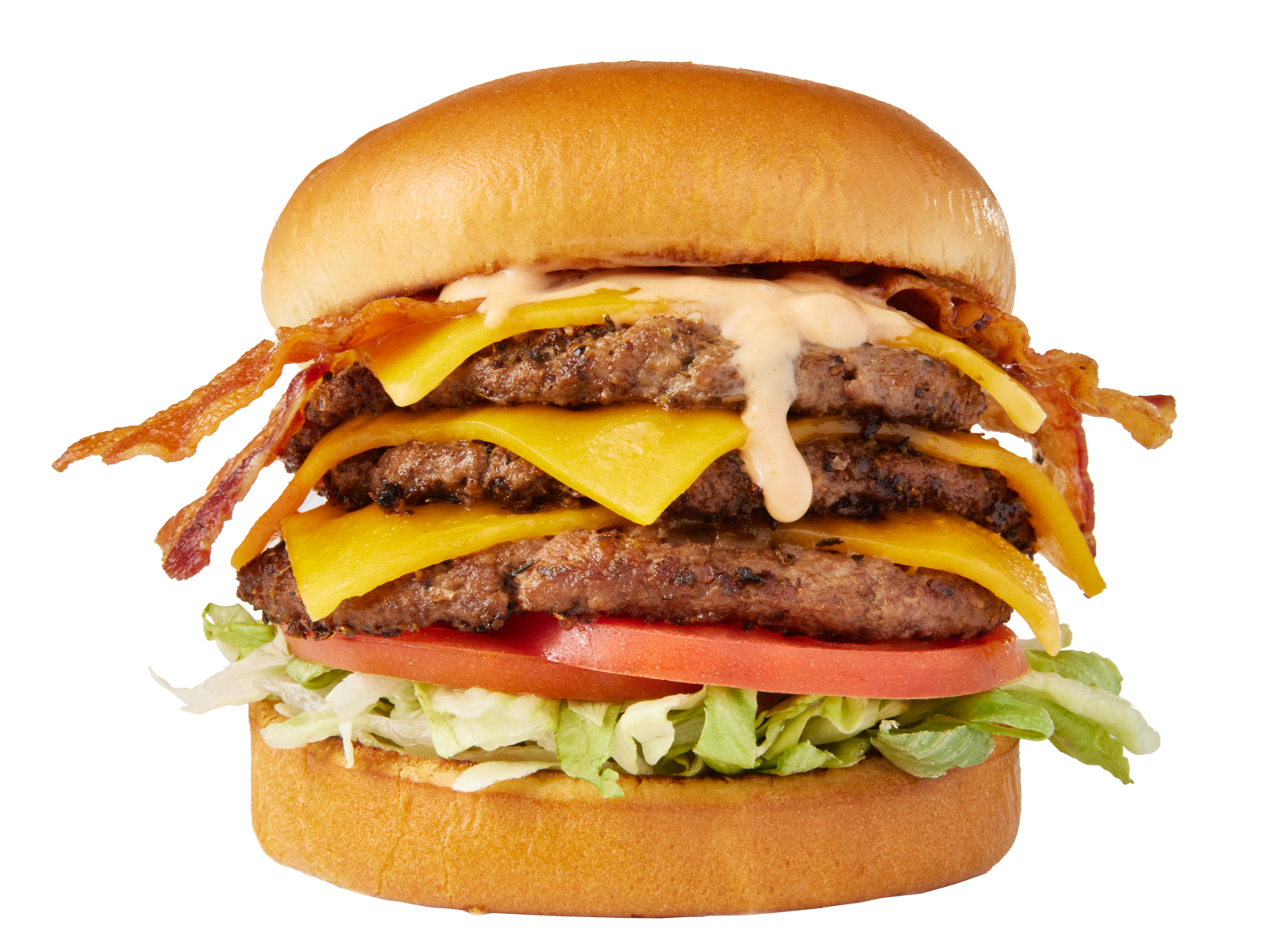 Order Build Your Own Burger- Triple (meal) food online from Hello Bistro store, Fairlawn on bringmethat.com