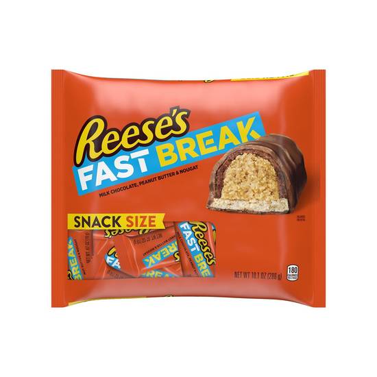Order REESE'S FAST BREAK Milk Chocolate, Peanut Butter & Nougat Snack Size Candy Bars, 10.1 OZ food online from CVS store, SAN FERNANDO on bringmethat.com