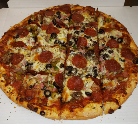 Order Supreme Pizza food online from Bottoms Up Pizzeria Bar And Grill store, Rockford on bringmethat.com