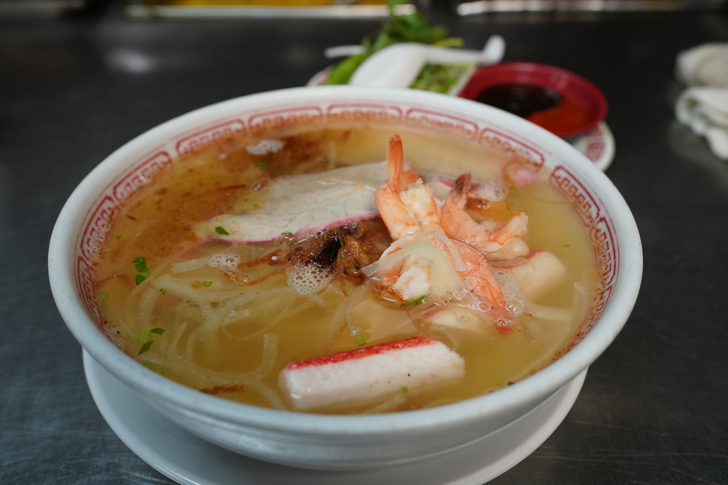 Order Shrimp, Crab, & Pork Noodle Soup food online from Red Pepper Chinese Restaurant store, RICHFIELD on bringmethat.com