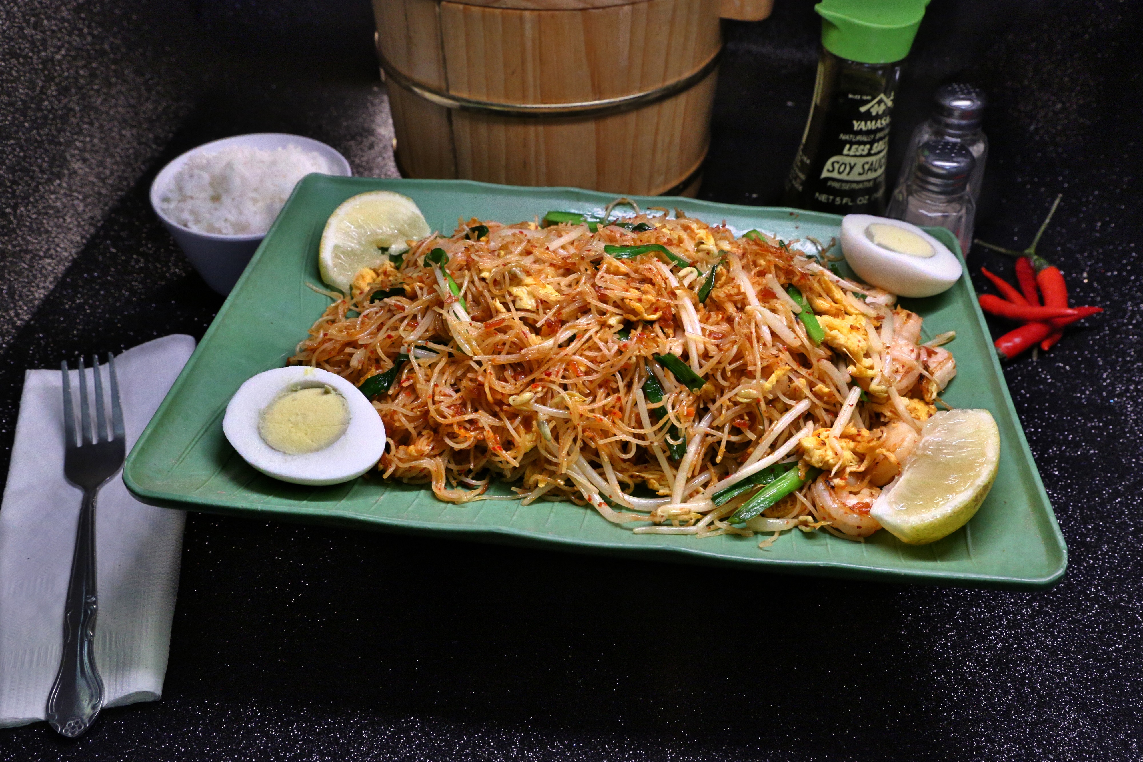 Order N26. Fried Mee Siam food online from Singapore Cafe store, Sugar Land on bringmethat.com