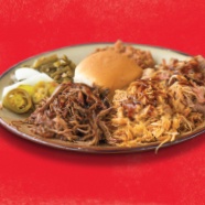 Order 3 Meat Plate food online from Full Service Bbq store, Maryville on bringmethat.com