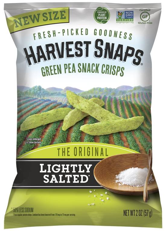 Order Harvest Snaps Green Pea Crisps Lightly Salted (2 oz) food online from Rite Aid store, Yamhill County on bringmethat.com