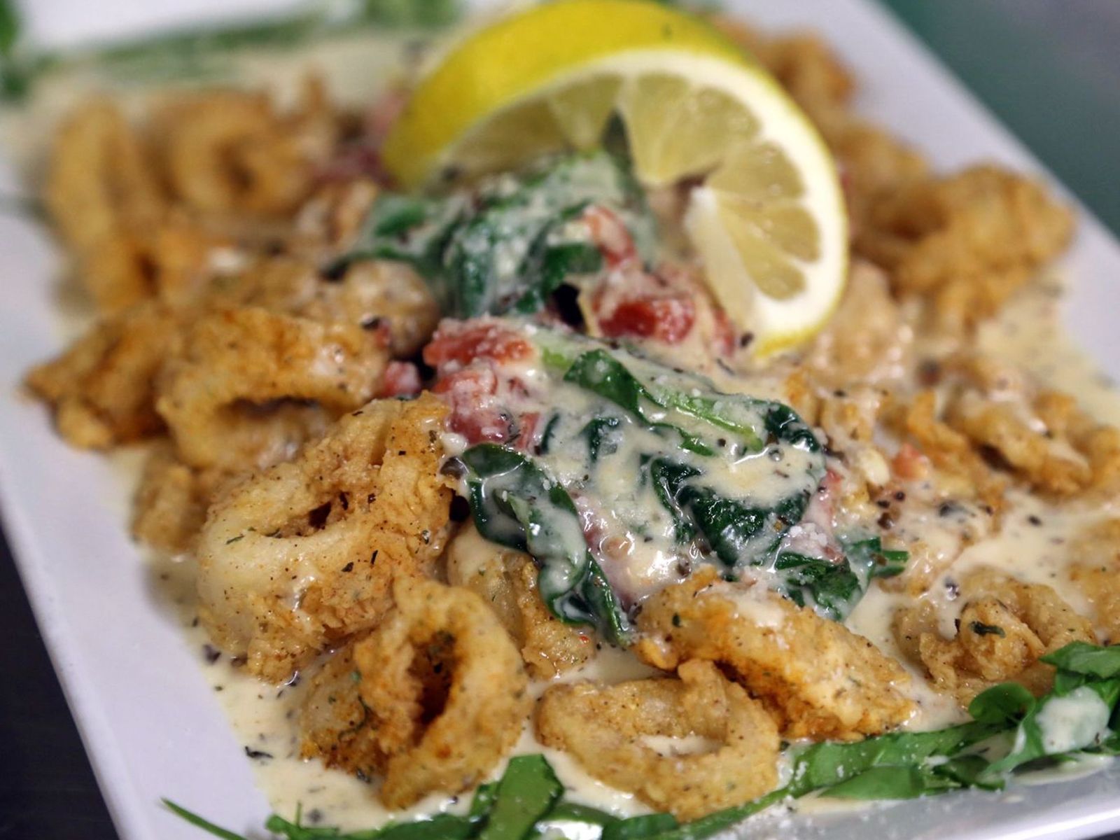 Order Calamari Davinci - D - OO food online from Alfoccino Italian Restaurant store, Auburn Hills on bringmethat.com