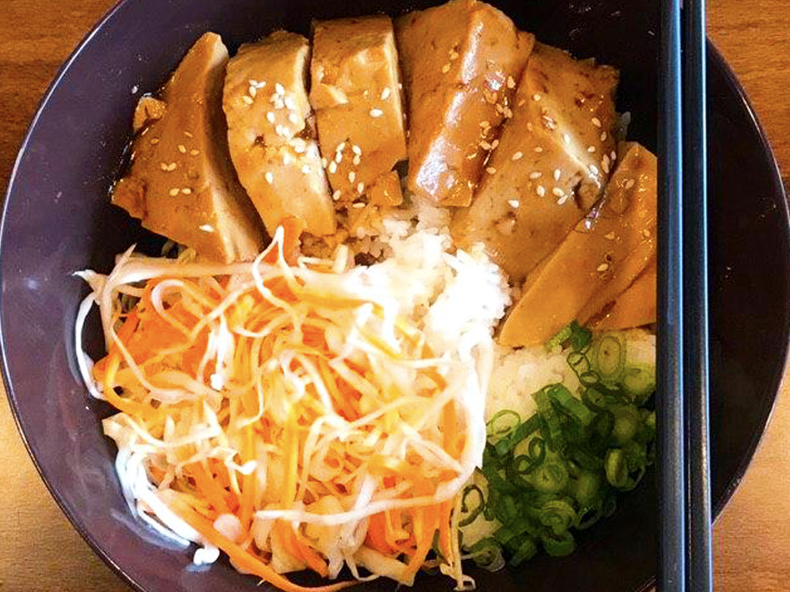 Order R7. Tofu Teriyaki Rice - Vegetarian food online from Mojo Ramen store, Brookline on bringmethat.com