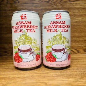 Order Assam Strawberry Milk Tea 340ml food online from Thaihot2 store, Minot on bringmethat.com
