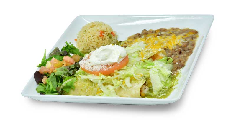 Order Enchiladas de camarón food online from Marlin Restaurant store, Artesia on bringmethat.com
