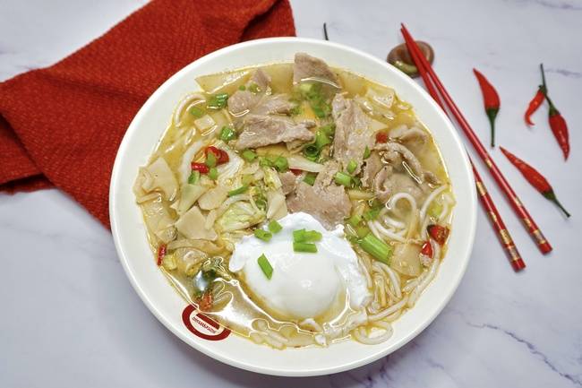 Order 霸王猪肉汤粉 / Pork Ultimate Spicy Rice Noodle Soup food online from Classic Guilin Rice Noodles store, San Mateo on bringmethat.com