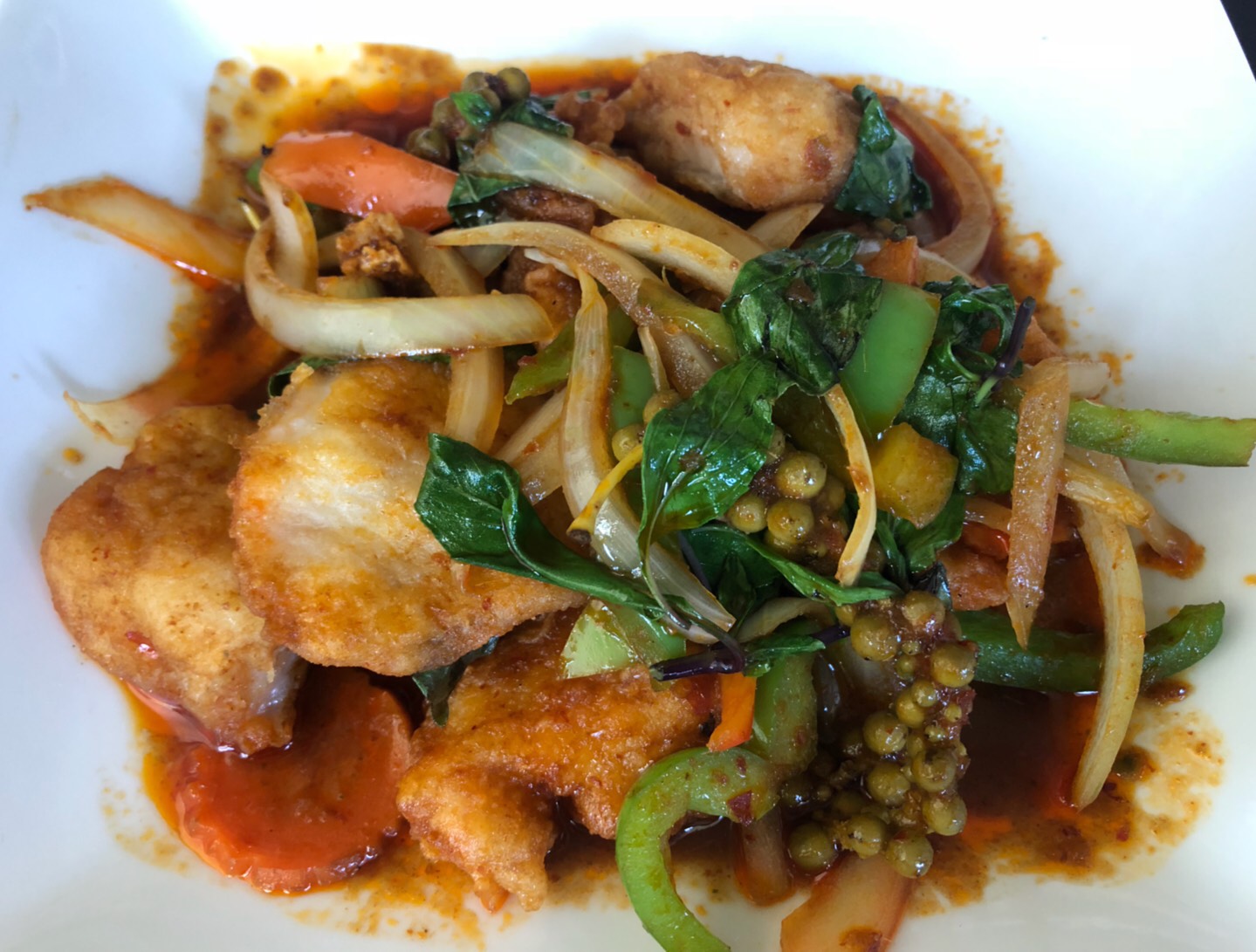 Order SF2. Basil Catfish food online from Luv n Eat Thai Cuisine store, Camarillo on bringmethat.com