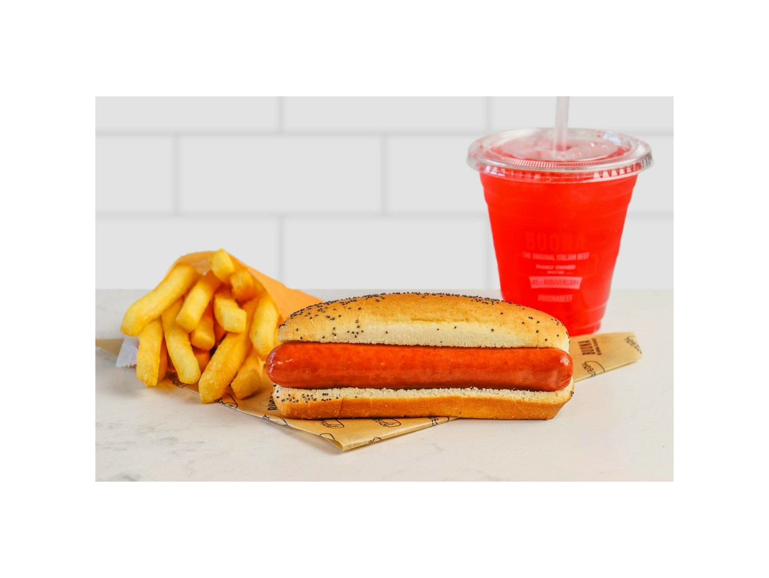 Order Kid’s All Beef Hot Dog food online from Buona store, Oak Park on bringmethat.com
