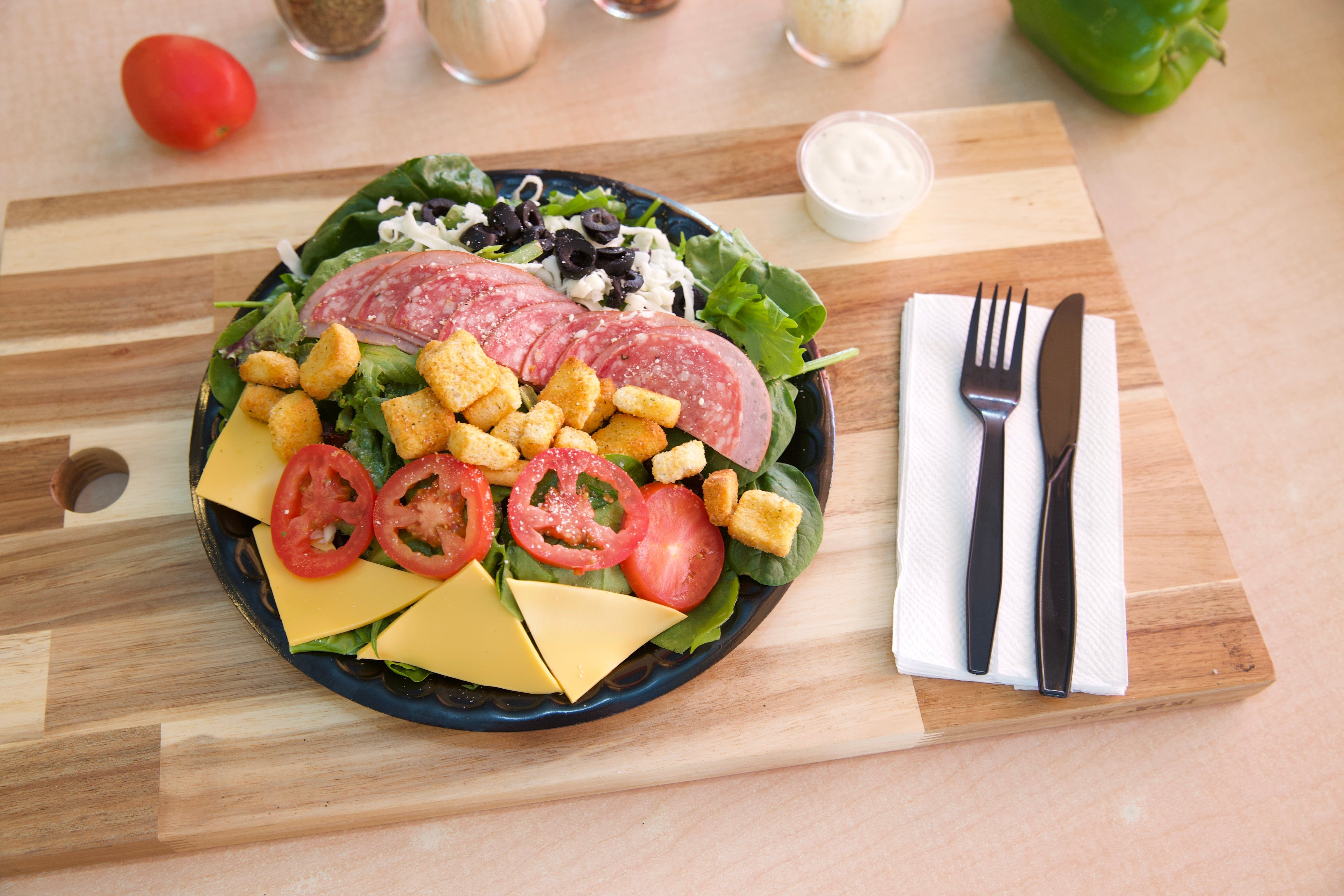 Order Antipasto Salad - Large food online from California Pizza Place store, Anaheim on bringmethat.com