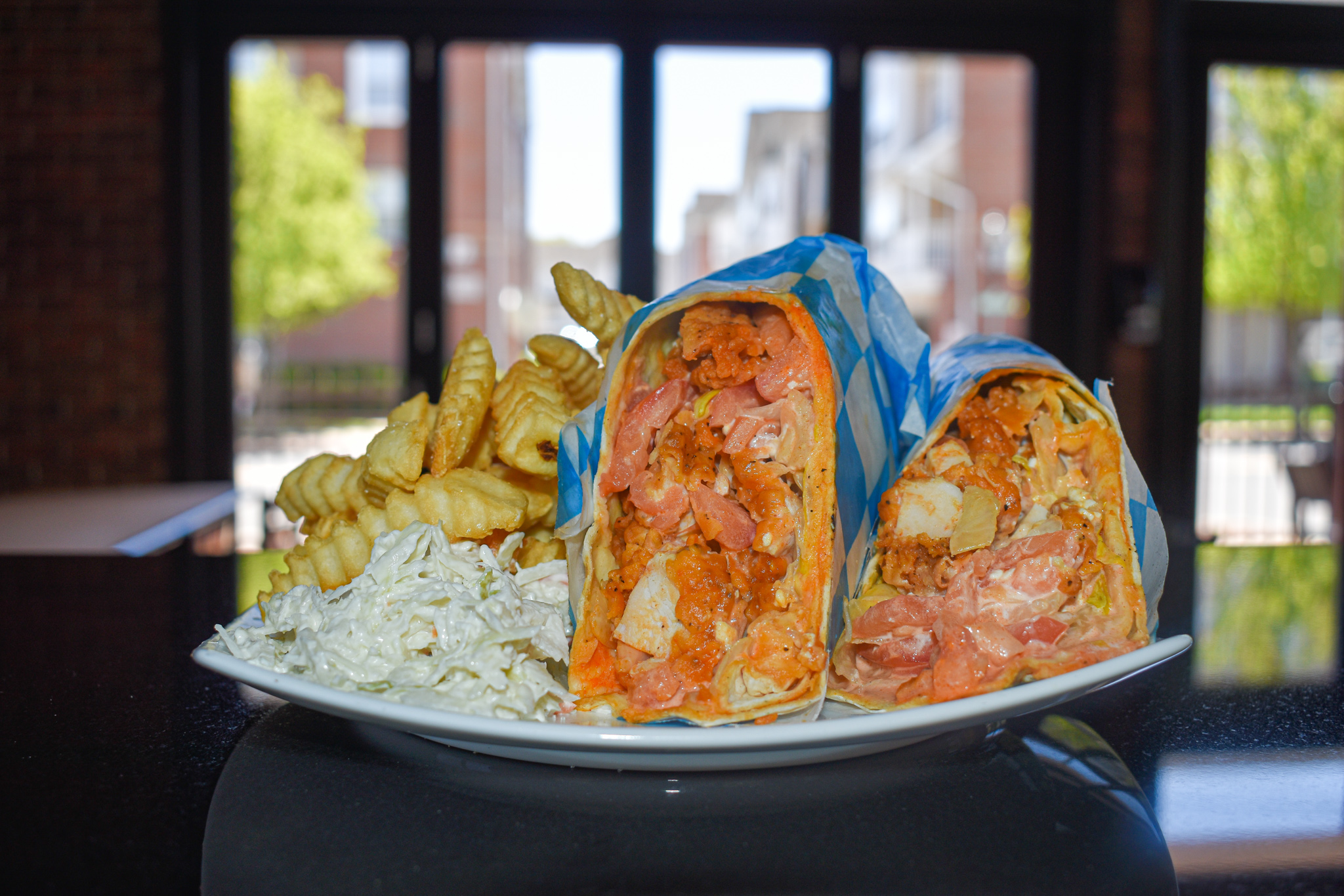 Order Buffalo Chicken Wrap food online from Burger Express store, Carteret on bringmethat.com