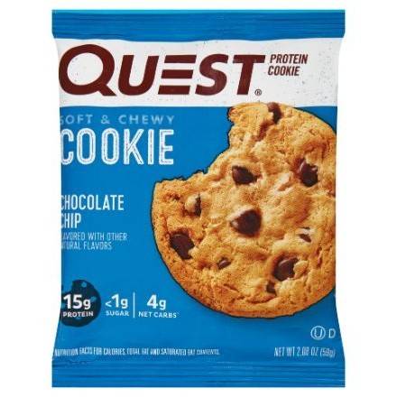 Order Quest Chocolate Chip Protein Cookie (2.08 oz) food online from Goodees Cravings store, Marietta on bringmethat.com