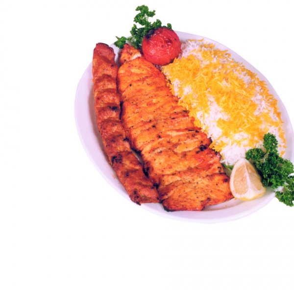 Order Chicken Soltani Kabob food online from Shiraz Restaurant store, Glendale on bringmethat.com