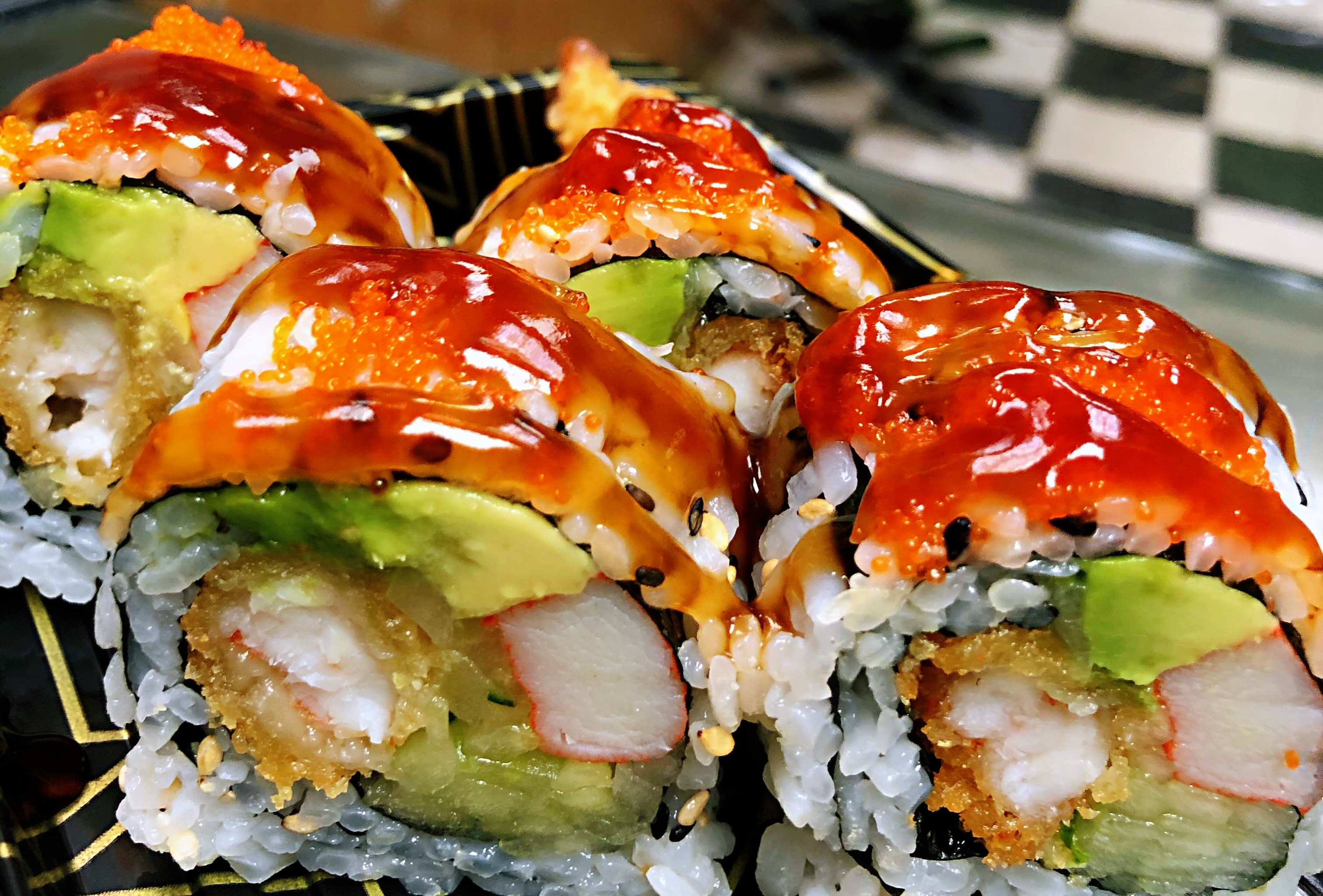 Order JR 20. American Roll  (4Ps) food online from Sultan Wok/ Asian Kitchen Express store, Highland Park on bringmethat.com