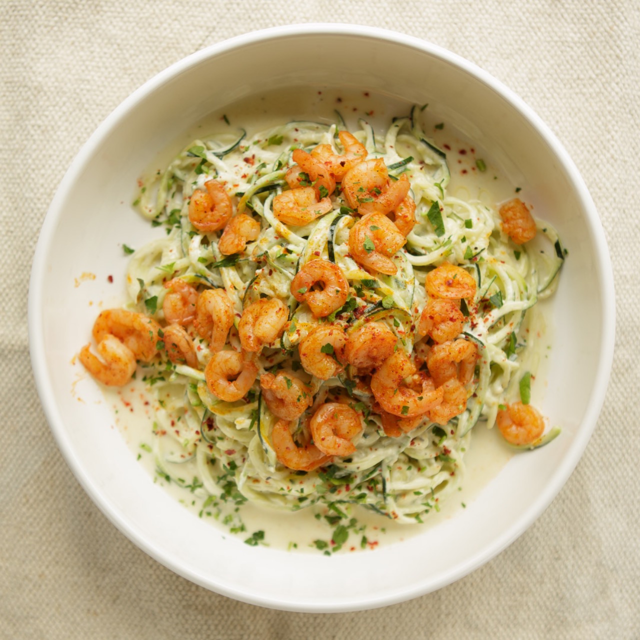 Order Shrimp Alfredo Zoodle food online from ZOODLE HOT BAR store, San Francisco on bringmethat.com
