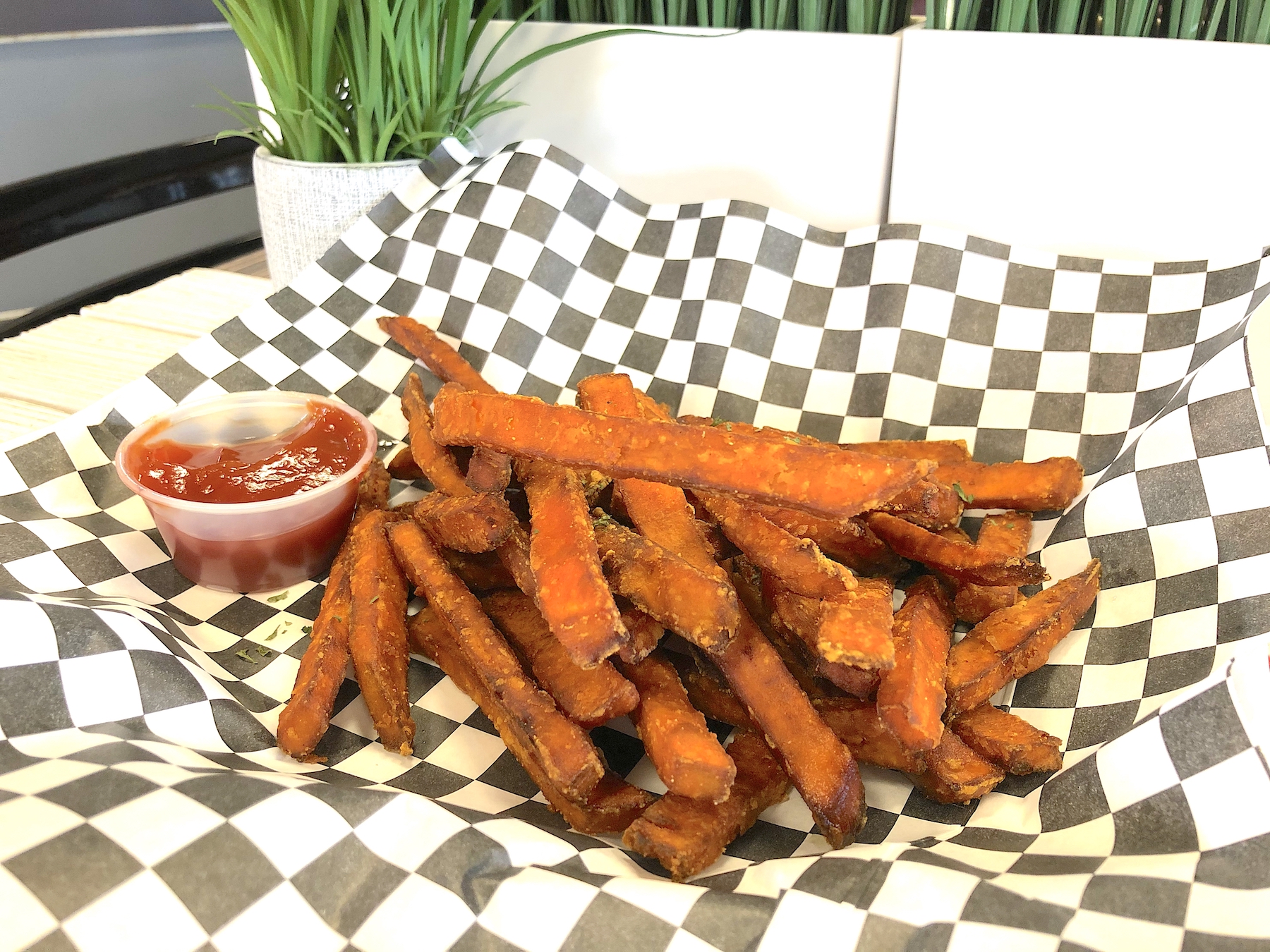 Order Sweet Potato Fries food online from Soo Ja Fusion Bistro store, Fremont on bringmethat.com