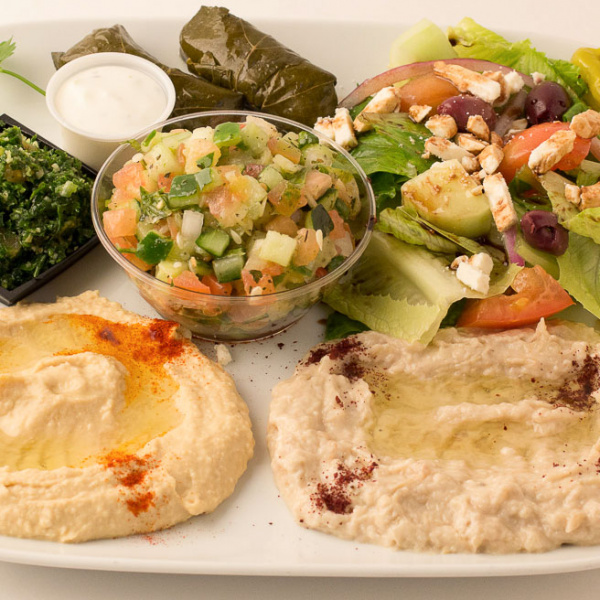 Order M1. Vegetarian Mix Platter food online from Zamani Mediterranean Grill store, Spring on bringmethat.com