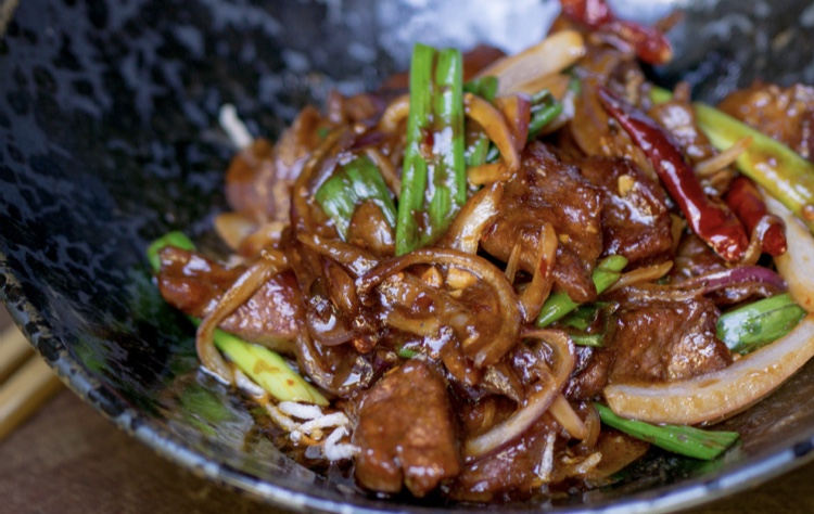 Order Mongolian Style Beef food online from Mandarin Roots store, Palo Alto on bringmethat.com