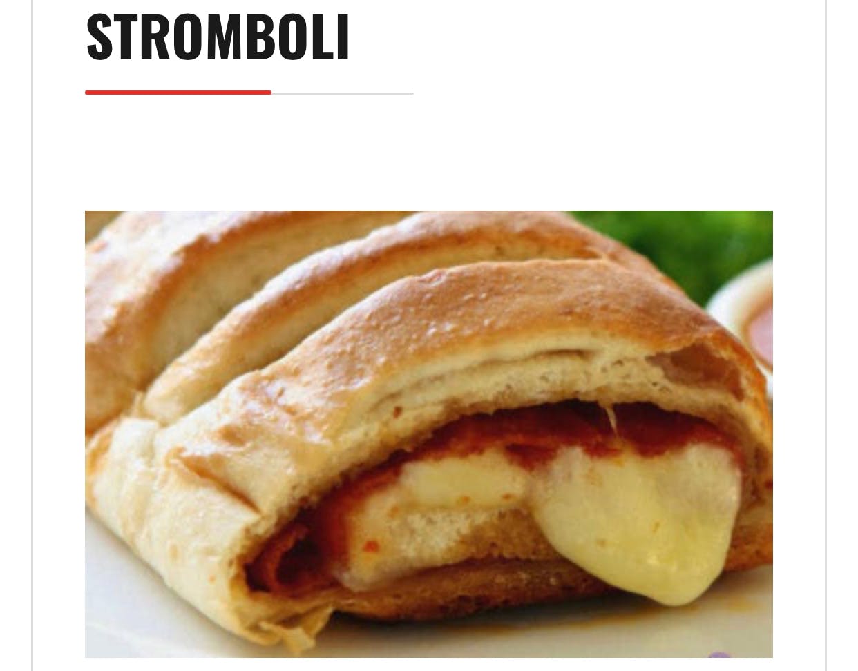 Order New York Stromboli - Stromboli food online from Zeno Italian Grill store, Pembroke on bringmethat.com