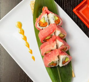 Order Sweet Heart Roll food online from Origami Sushi store, Tampa on bringmethat.com