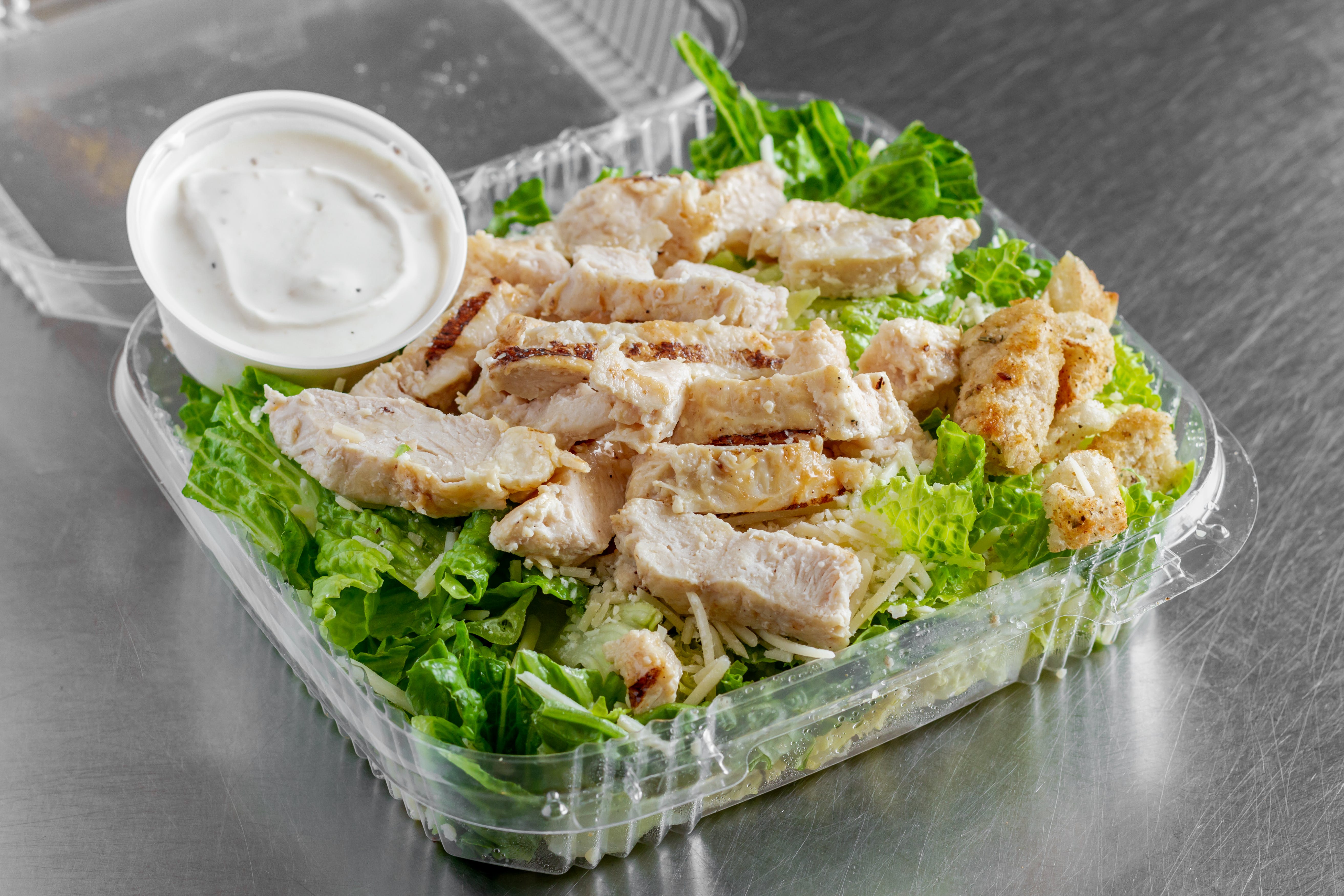 Order Chicken Caesar Salad - Salad food online from Mamma Ilardo Pizza store, Washington DC on bringmethat.com