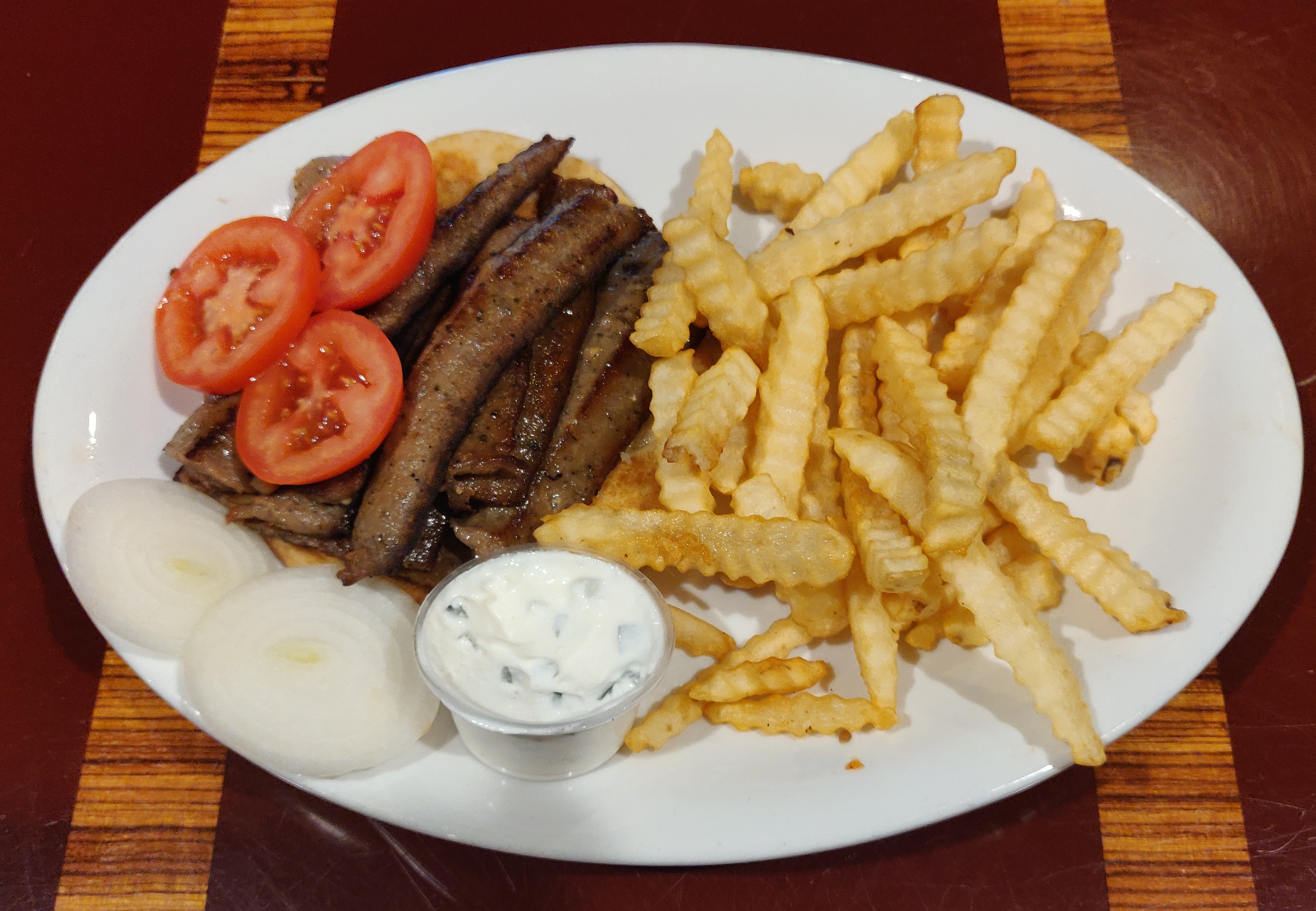 Order Gyros Sandwich Plate food online from El Ranchito store, Chicago on bringmethat.com