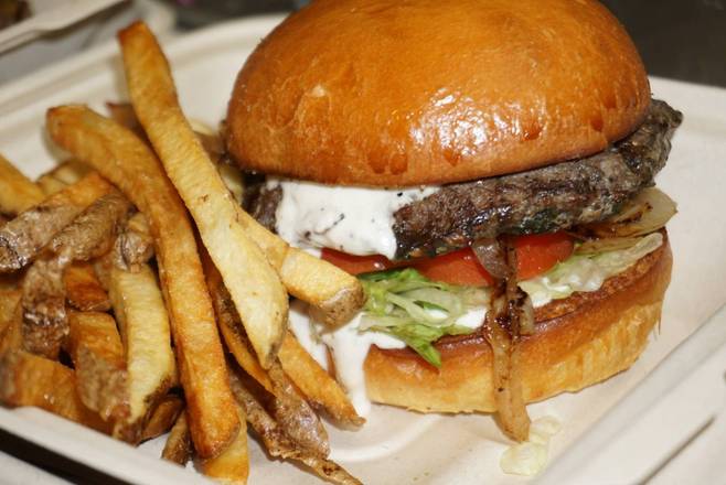 Order Kufta Burger
 food online from Sal’s Burgers store, San Mateo on bringmethat.com