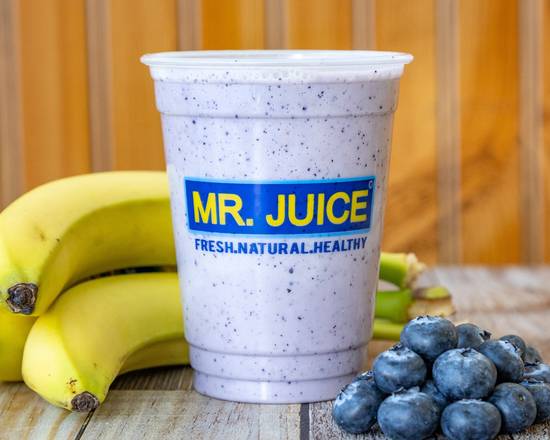 Order Banana, Blueberry, and Milk Smoothie food online from Mr Juice store, Los Angeles on bringmethat.com