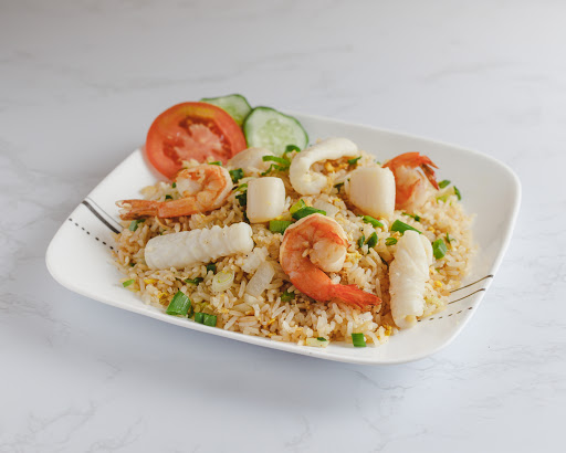 Order R4. Seafood Fried Rice food online from Pho & Grill store, Montgomery Village on bringmethat.com