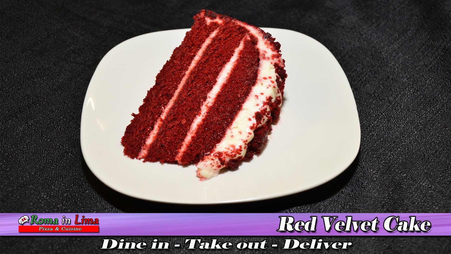 Order Red Velvet Cake - Dessert food online from Roma In Lima Pizza & Cuisine store, Immokalee on bringmethat.com