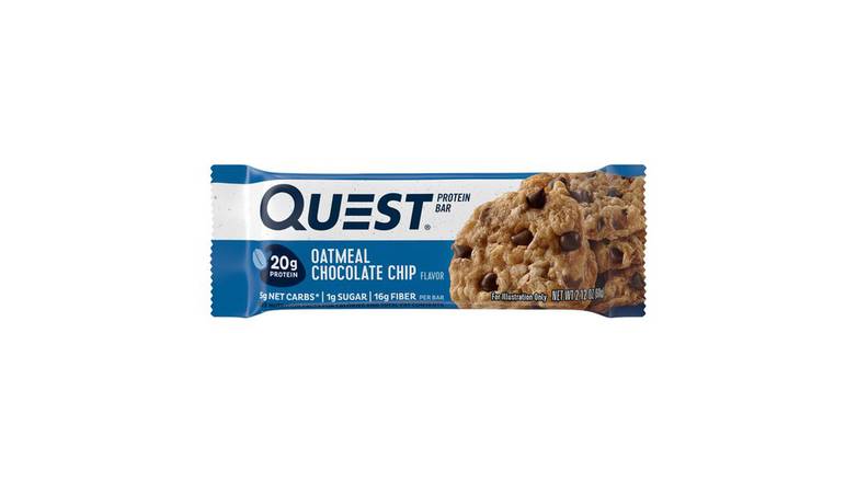 Order Quest Nutrition Oatmeal Chocolate Chip Protein Bar food online from Route 7 Food Mart store, Norwalk on bringmethat.com