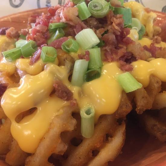 Order Loaded Waffle Fries food online from Fratello's Deli & Cafe store, Tinley Park on bringmethat.com