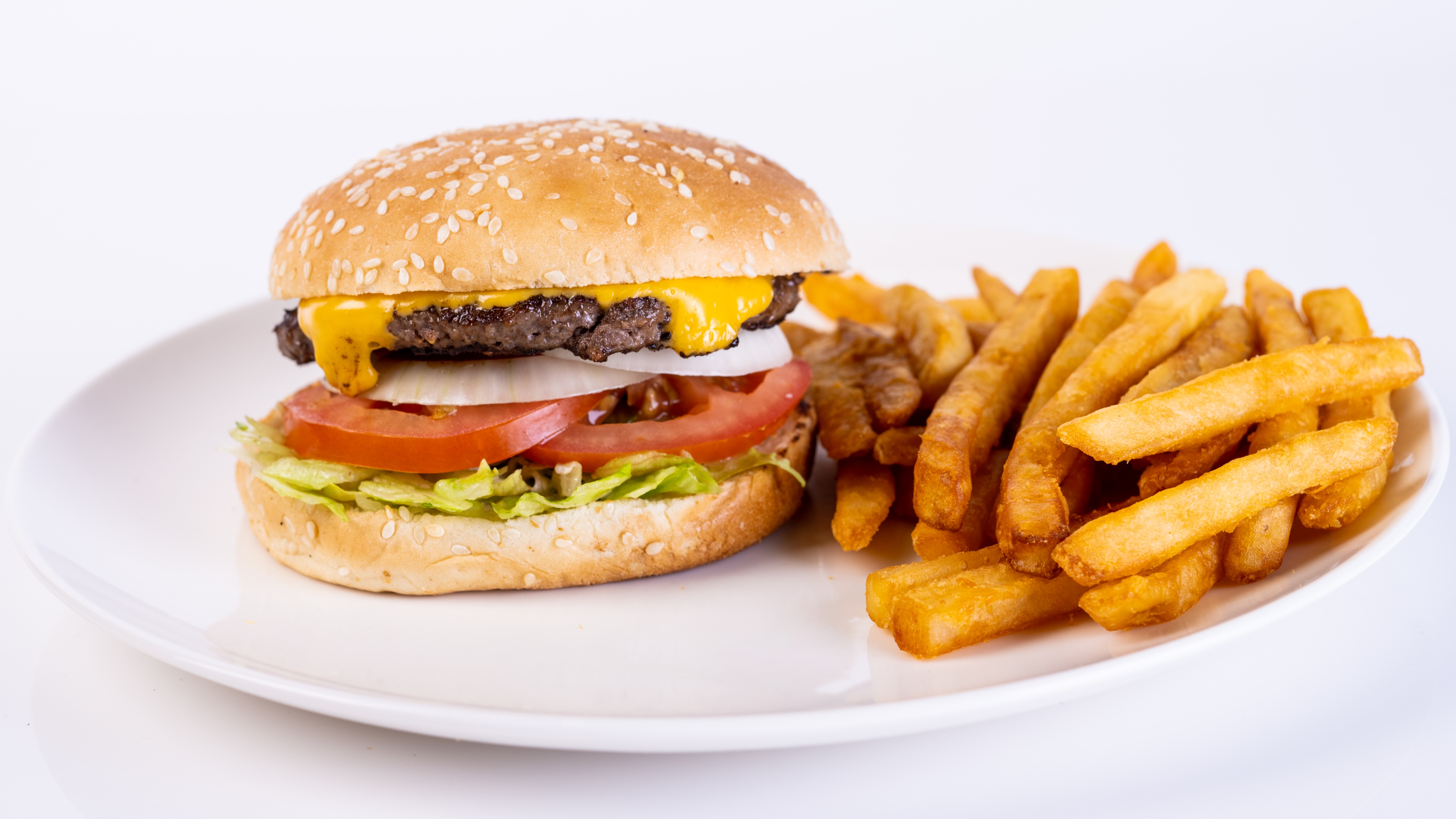Order Cheeseburger with Fries food online from New York Chicken & Gyro store, Canoga Park on bringmethat.com