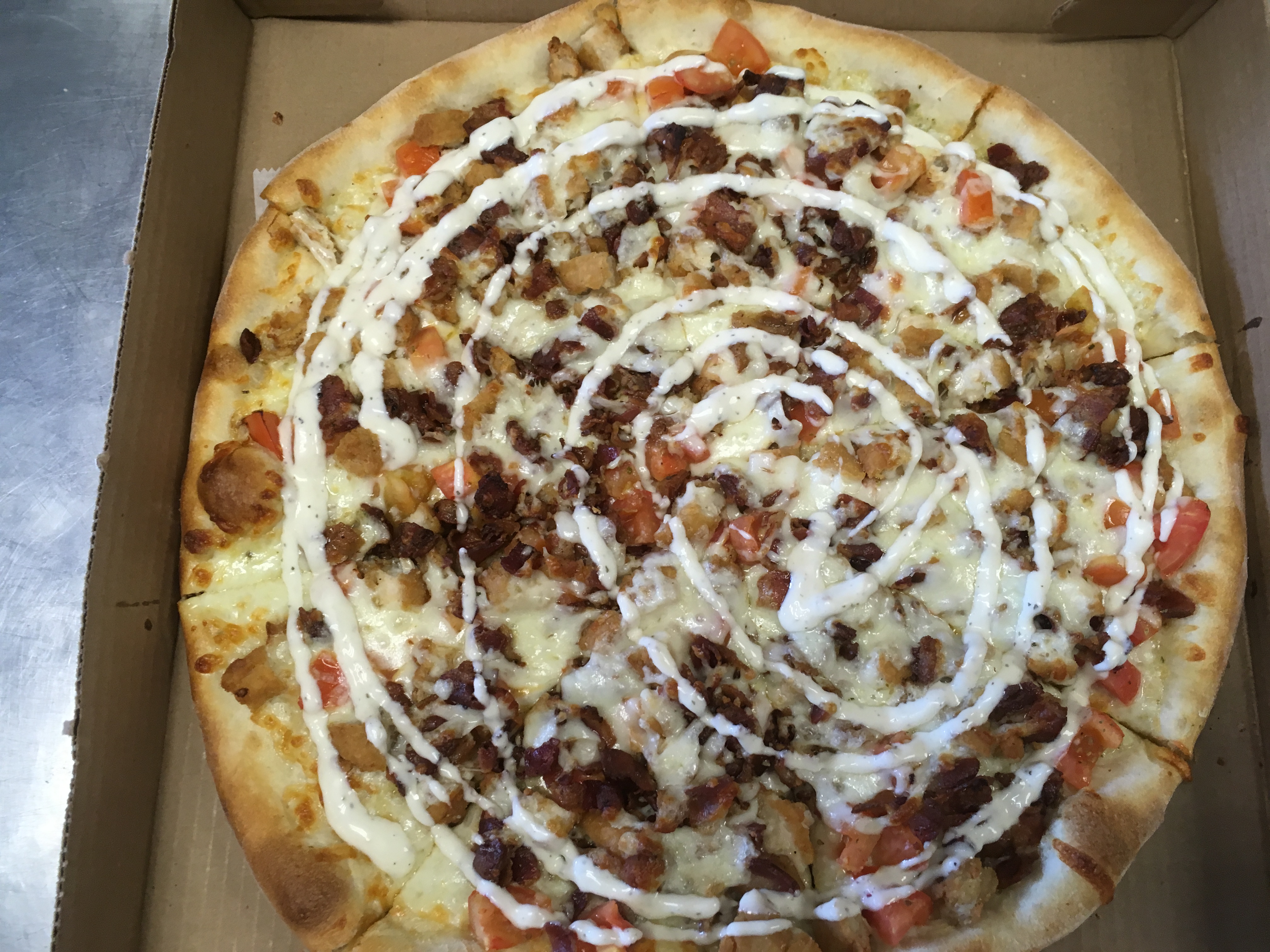 Order Chicken, Bacon & Ranch Pizza food online from Slice Pizzeria store, Barrington on bringmethat.com