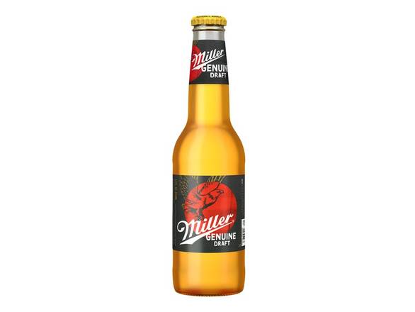 Order Miller Genuine Draft Beer American Lager - 6x 12oz Bottles food online from Kirby Food & Liquor store, Champaign on bringmethat.com
