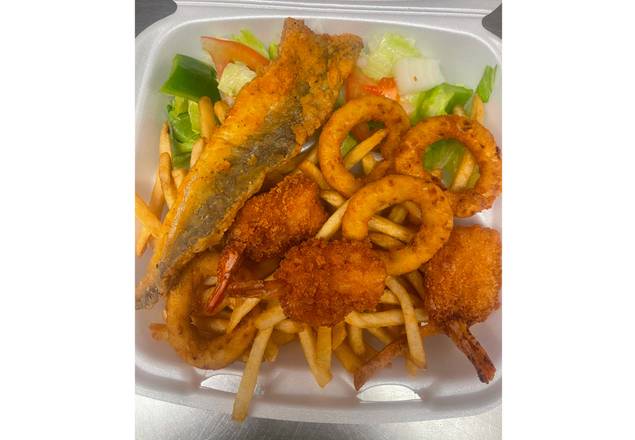 Order Fish and Shrimp Dinner food online from Kennedy Fried Chicken store, Monticello on bringmethat.com