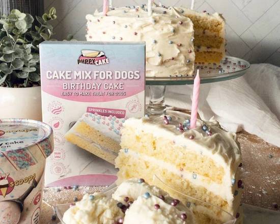 Order Puppy Cake Cake Mix Birthday Cake (9 oz) food online from What The Fluff? Pet Store & More! Llc store, Woodridge on bringmethat.com