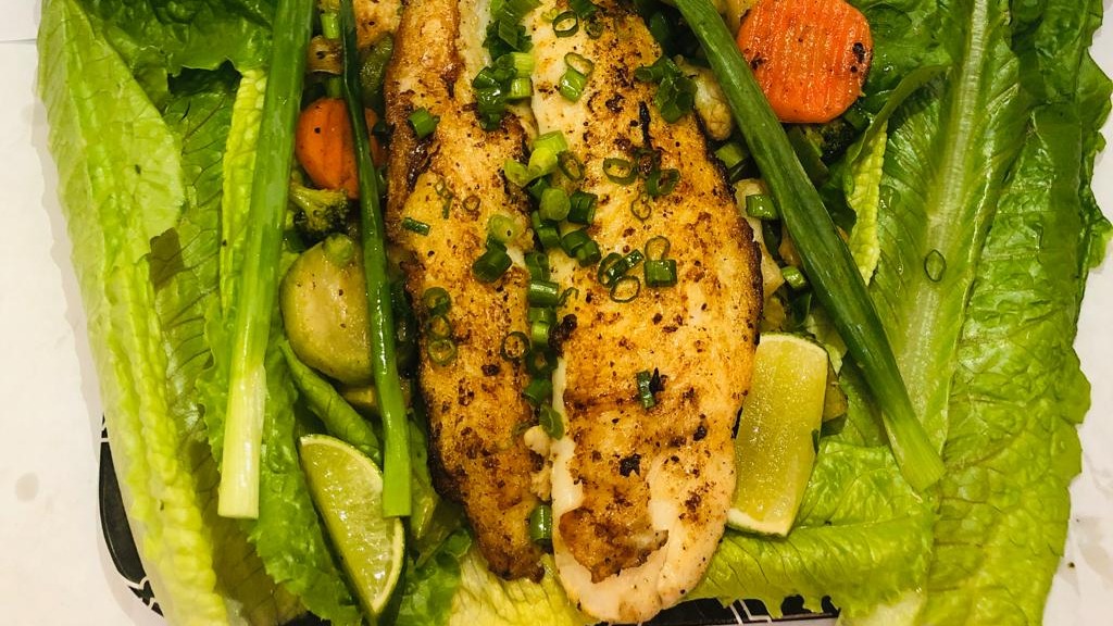 Order Grilled Bass with Side Vegetables food online from NY Famous Deli store, Bronx on bringmethat.com
