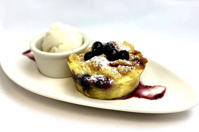 Order Blueberry Maíz Bread Pudding food online from Sol Restaurant store, Wildwood on bringmethat.com