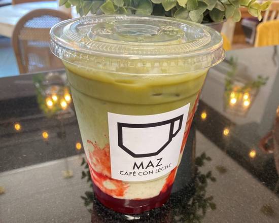 Order Strawberry Matcha food online from Maz Café Con Leche store, Santa Ana on bringmethat.com