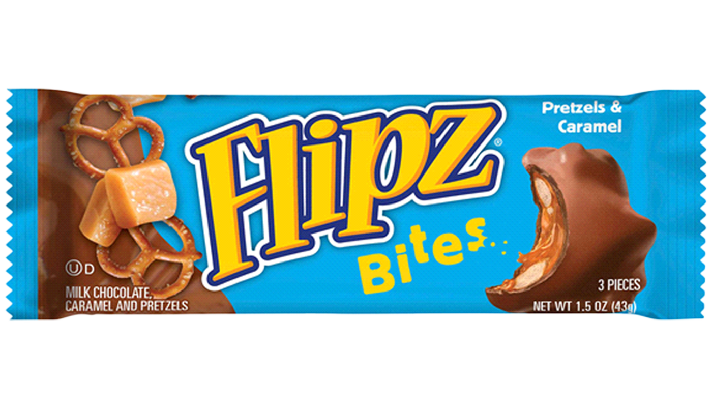 Order Flipz Milk Chocolate and Caramel Clusters Bar 1.5oz food online from Chevron Extramile store, Fountain Valley on bringmethat.com
