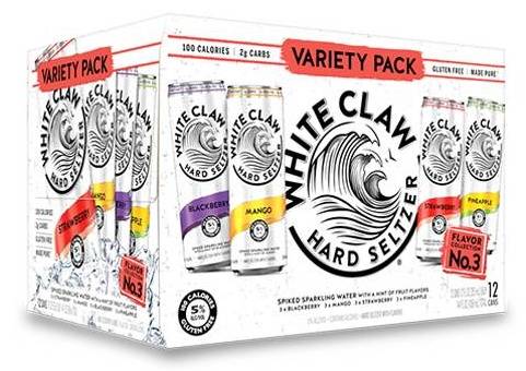 Order White Claw 12 Pack Mix Variety #3 food online from Divine Wine and Spirits store, San Diego on bringmethat.com