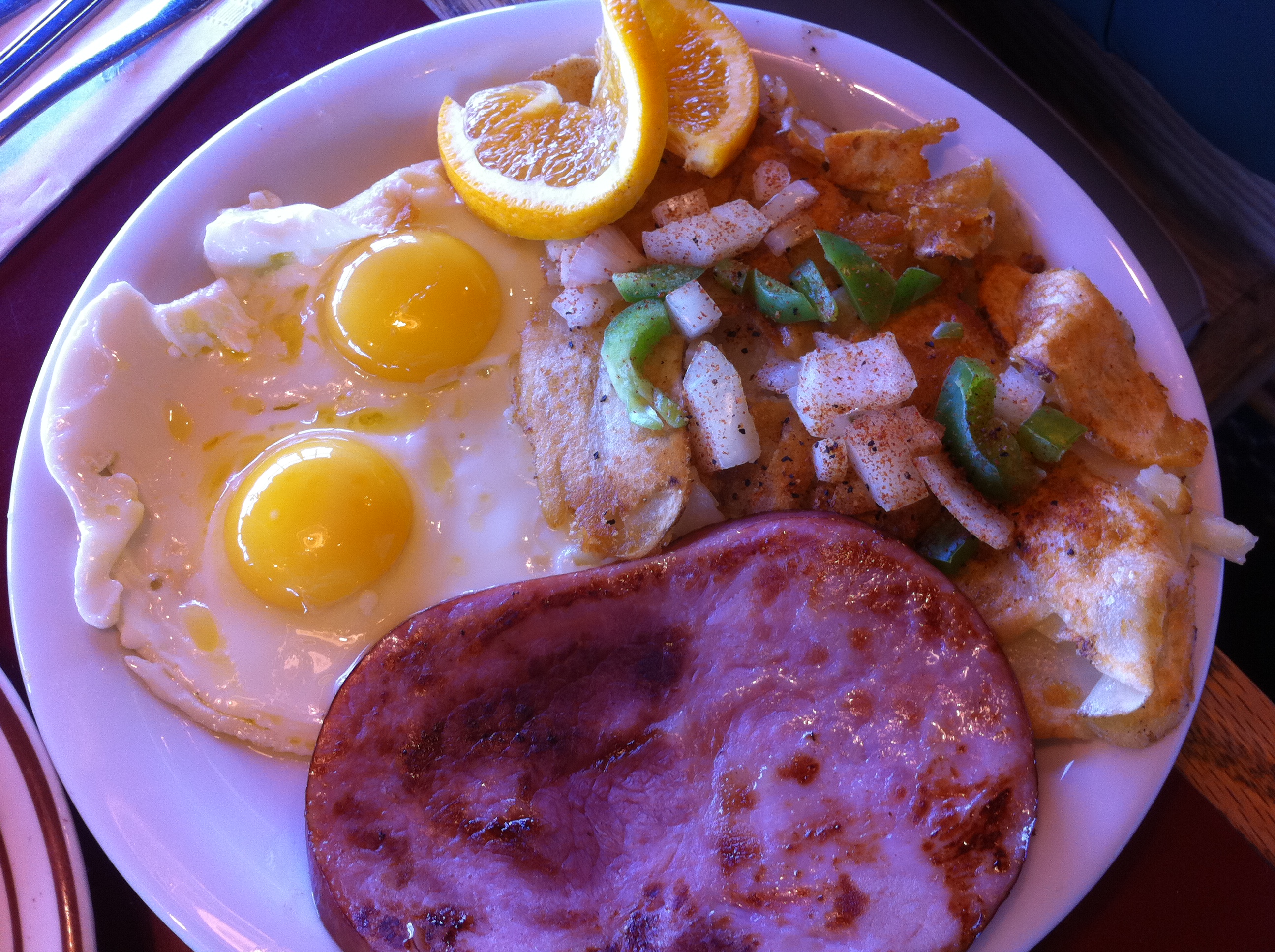 Order Ham and Eggs food online from Old Mill Cafe store, Modesto on bringmethat.com