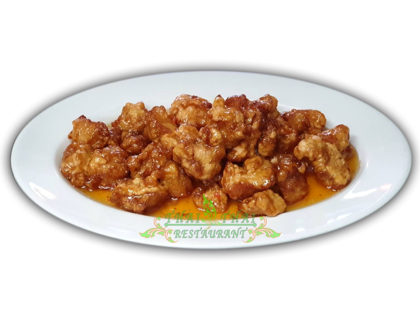 Order Sp19. Orange Chicken food online from Thai Thai Restaurant store, Fallbrook on bringmethat.com